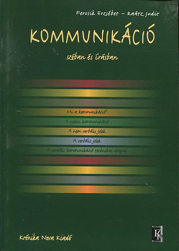 Fercsik E.-Ra�tz J. - Kommunik�ci� sz�ban �s �r�sban