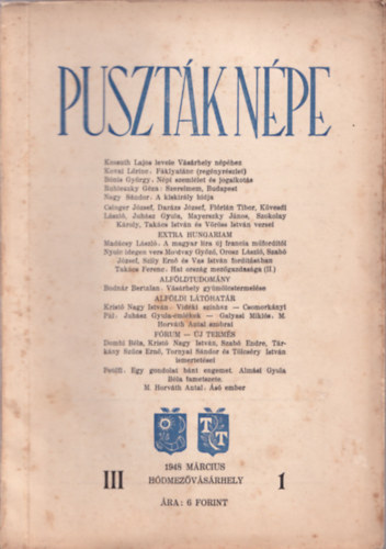 Galyasi Mikls (szerk.) - Pusztk npe 1948. mrcius. III/1.