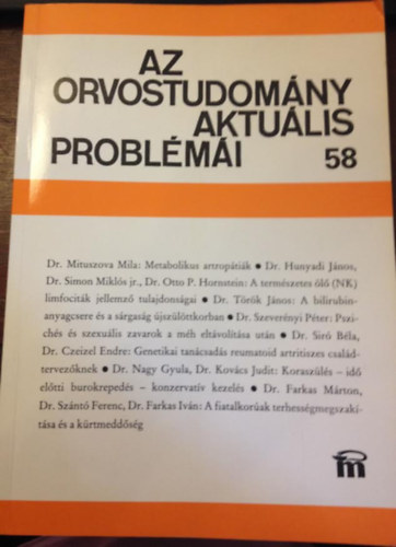 ; K�ldor - Gergely - Kulka (Szerk.) - Az orvostudom�ny aktu�lis probl�m�i, 58.
