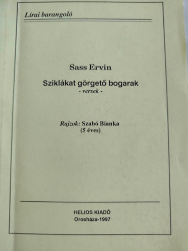 Sass Ervin - Sziklákat görgető bogarak