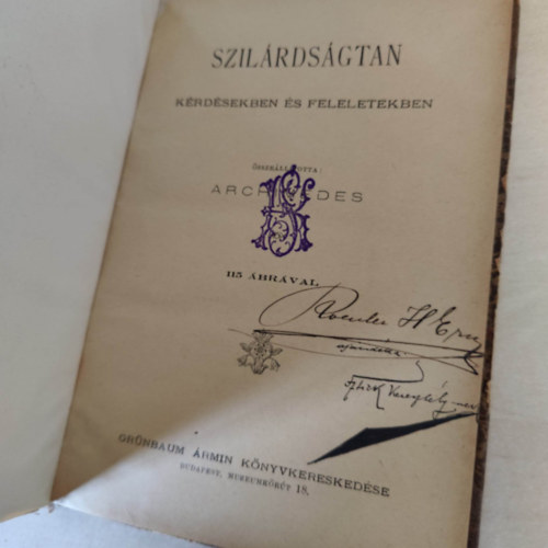 Archimedes, Szidiropulosz - Szilrdsgtan krdsekben s feleletekben