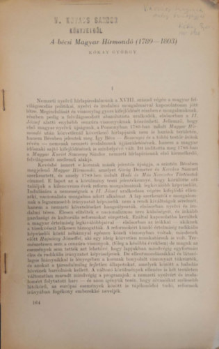 Kókay György - A bécsi Magyar Hírmondó (1789-1803)