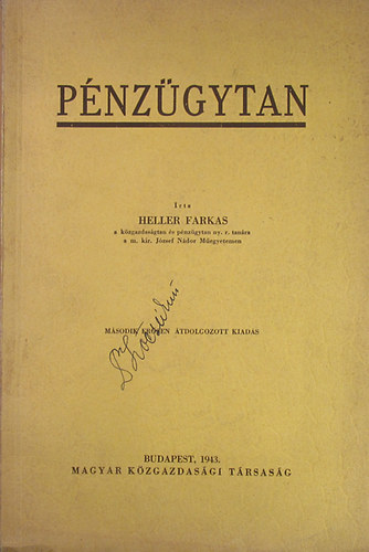 Heller  Farkas - Pnzgytan (2., ersen tdolgozott kiads)