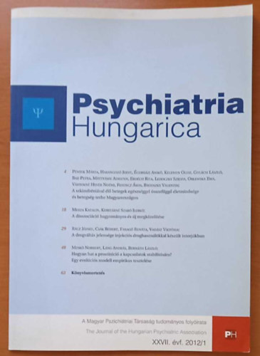 T�nyi Tam�s - Psychiatria Hungarica XXVII. �vf. 2012/1
