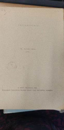 Dr. Szilrd Jnos - Pszichitria 1993
