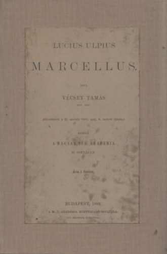 V�csey Tam�s - Lucius Ulpius Marcellus