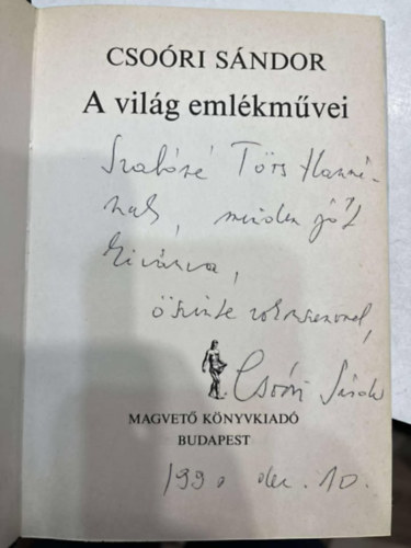 Cso�ri S�ndor - A vil�g eml�km�vei (Dedik�lt)