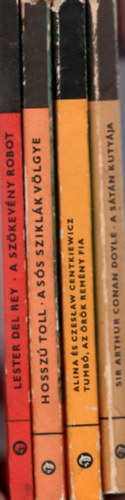 Lester del Rey, Hossz� Toll, Alina �s Czeslaw Centkiewitz, Sir Arthur Conan Doyle - 4 db Delfin k�nyv: A s�t�n kuty�ja + Tumb�, az �r�k rem�ny fia +A s�s szikl�k v�lgye + A sz�kev�ny robot