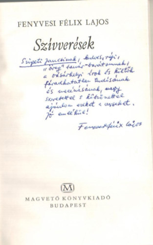 Fenyvesi Félix Lajos - Szívverések - dedikált