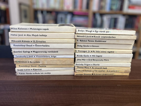 Karinthy Frigyes, Thomas Mann, Mikszth Klmn, Krdy Gyula, Kurt Vonnegut Jr. - 21db Olcs Knyvtr knyv sorozatbl