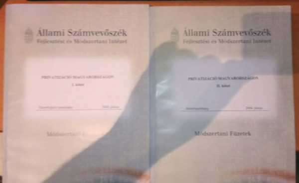 Dr. Bger Gusztv, Dr. habil Kovcs rpd - Privatizci Magyarorszgon I. + II. ktet - sszefoglal tanulmny jnius - Mdszertani fzetek