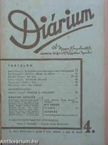M�t� K�roly-Kenyeres Imre - Di�rium-1942.m�jus