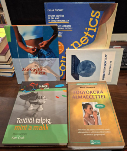 Dr. Pados Gyula, Klaus Oberbeil, Kate Cook, Christina Zacker - Sonja Mutter, Callan Pinckney - 5 db-os eg�szs�ges �letm�ddal kapcsolatos K�NYVMENT� AJ�NLAT: Az elh�z�s �s kezel�se, Fogy�k�ra almaecettel, Tet�t�l talpig, mint a makk, Zs�r�eget� di�ta, Callanestics