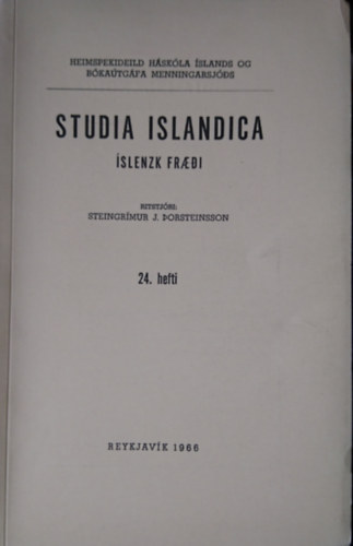 lafur Halldrsson - Helgafellsbaekur fornar (Studia Islandica 24.)