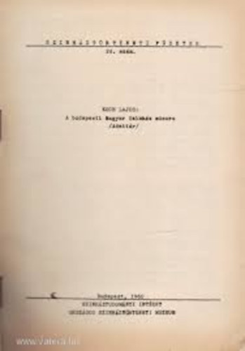 Staud G�za - a TAN�CSK�ZT�RSAS�G SZ�NH�ZI M�SORA