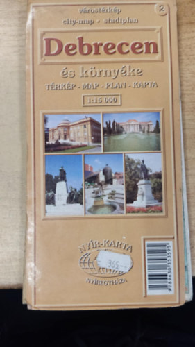 Debrecen és környéke várostérkép 1:15000