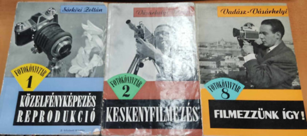 Srkzi Zoltn, Vsrhelyi Istvn, Vadsz Jnos - 3 db Fotoknyvtr: Kzelfnykpezs reprodukci (1) + Keskenyfilmezs (2) + Filmezznk gy! (8)