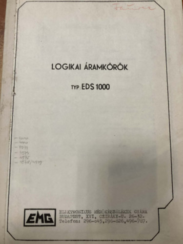 Logikai áramkörök - Elektronikus mérőkészülékek gyára