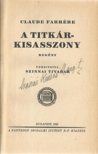 C.Farr�re - A titk�rkisasszony