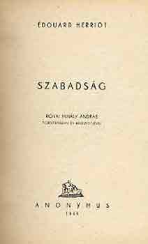 �douard Herriot - Szabads�g