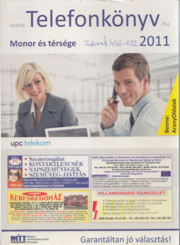 Telefonk�nyv - Monor �s t�rs�ge - 2011