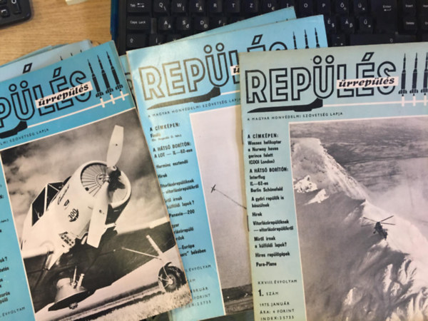 Rep�l�s - A magyar honv�delmi sportsz�vets�g lapja 1975. I-XII. (Teljes �vfolyam, lapsz�monk�nt)