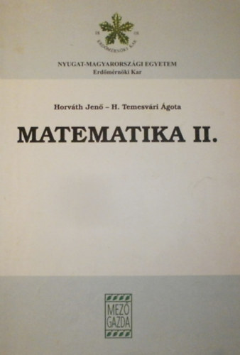 Horvth Jen, H. Temesvri gota - Matematika II.