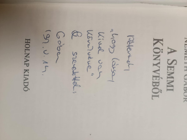 Dr. N�meth G�bor - A semmi k�nyv�b�l