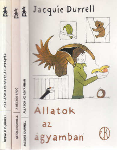 Jacquie Durrell, Gerald Durrell - 3 db. humoros ktet (llatok az gyamban + A rszeg erd + Csaldom s egyb llatfajtk)