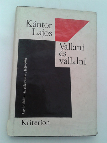 K�ntor Lajos - Vallani �s v�llalni