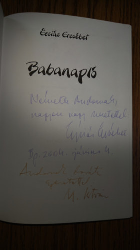 Ézsaiás Erzsébet - Babanapló (dedikált)