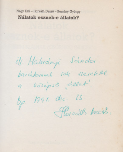Ngy K.-Horvth D.-Kemny Gy. - Nlatok esznek-e llatok?