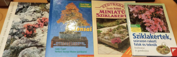 Peter Beck, Horst Stahl, Helmut Rger, Izsk Bln, Vajda Ern - 4 ktet: Bonsai + Miniatr sziklakertek + Sziklakertek, szrazon rakott falok s teknk + Sziklkon, kvek kztt