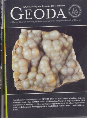 Geoda folyirat 2017/1-3. (teljes vfolyam, 3 db. lapszm)- A Magyar Minerofil Trsasg folyirata