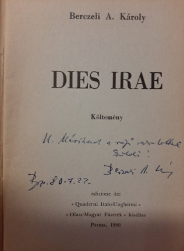 Berczeli A(nzelm) K�roly - Dies Irae