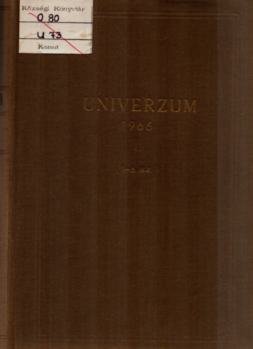 Sur�nyi �va (Szerk.) - Univerzum foly�irat 1966. 1-6. sz�m
