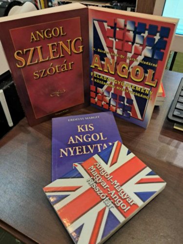 Urr Gza (szerk.), Erdlyi Margit, Dr. Brdos Jen-Dr. Sarbu Aladrn, Gerencsr Ferenc (szerk.) - 4 db-os angol nyelvknyv KNYVMENT AJNLAT: Angol szleng sztr, Angol feladatgyjtemny a kzpfok nyelvvizsghoz, Kis angol nyelvtan, Angol-magyar magyar-angol kissztr
