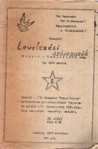 Levelezsi szjegyzk Magyar-Eszperant rsz