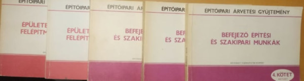 Dr. (F�szerk.) Hamvay P�ter - �p�t�ipari �rvet�si gy�jtem�ny: 3. k�tet 3/1., 3/2. + 4. k�tet 4/1., 4/2., 4/4. (5 f�zet)
