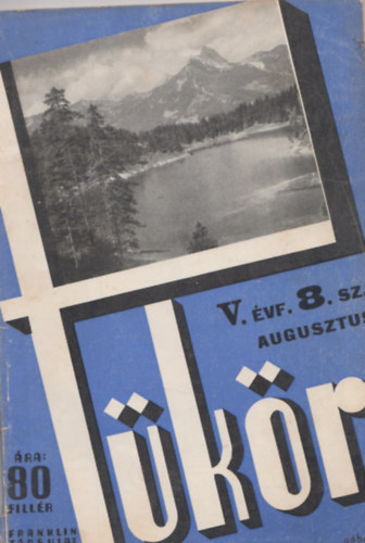 T�k�r V. �vfolyam 8. sz�m 1937