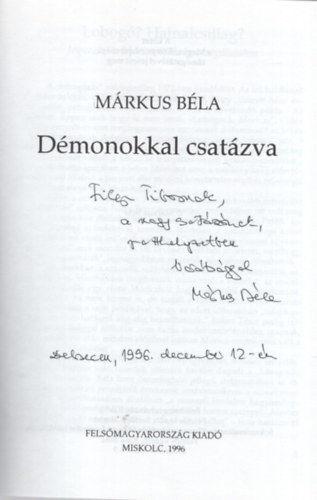 Mrkus Bla - Dmonokkal csatzva - Dediklt
