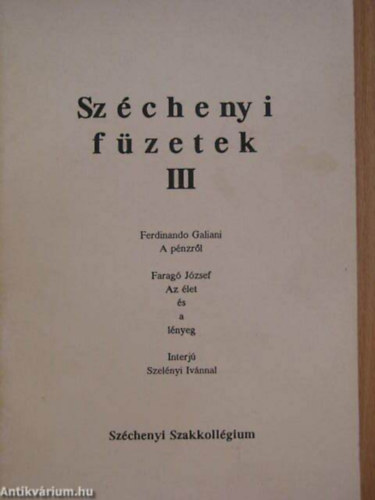 Széchenyi füzetek III.