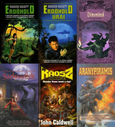 Brandon Hackett, John Caldwell, Douglas Rowland, Raoul Renier, B�n M�r, Allen Newman, Benjamin Rascal, Annie Warden, Norbert Winney, Soren Ward, Jeffrey Stone, Eve Rigel, Tim Morgan, Marco Caldera, - 6 db Cherubion Fantasy Exkluz�v �s Cherubion Science Fiction antol�gia: Erd�hold + Erd�hold ura + Farkas�tok - Fantasy antol�gia + D�mon�nek - Fantasy antol�gia + A K�osz kincse + Aranypiramis - Science fiction antol�gia