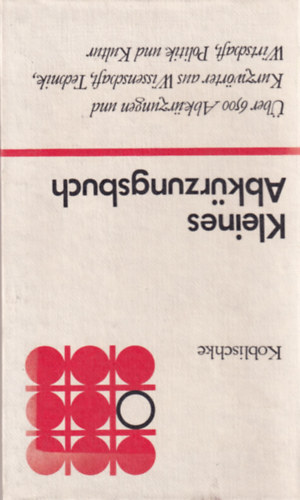 Heinz Koblischke - Kleines abk�rzungsbuch