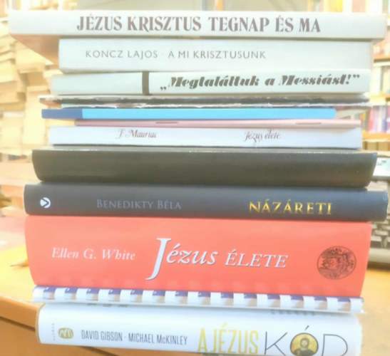 F. Mauriac, Schimert Gusztv, Vkey Tams, s mg sokan msok - 14 db Jzus knyv: Jzus lete; Jzus Krisztus megmagyarzhatatlan szemlye; Jzus vr az svnyen; "n uram s n Istenem"; Jzus lete Lukcs evangliuma szerint (kt vltozatban, tartalmilag is ms)