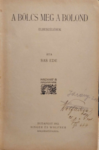 Sas Ede - A blcs meg a bolond