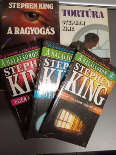 Stephen King - 5db Stephen King k�nyv :A ragyog�s+Tort�ra+A hal�l soron 2,3,4 r�sz