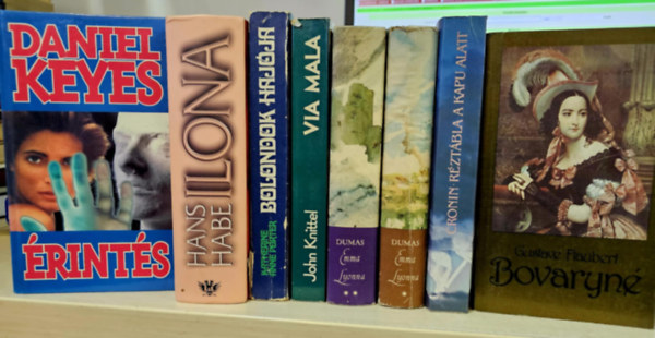 Daniel Keyes, Hans Habe, Katherine Anne Porter, John Knittel, Alexandre Dumas, A. J. Cronin, Gustave Flaubert - 7db reg�ny 8 k�tetben, K�NYVMENT� AJ�NLAT: �rint�s +Ilona+ Bolondok haj�ja+ Via Mala+ Emma Lyonna I-II+ R�zt�bla a kapu alatt+ Bovaryn�