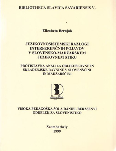 Gadnyi Kroly (szerk.) - Bibliotheca Slavica Savariensis V.