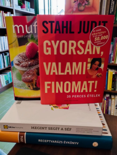 Stahl Judit, Korpdi Pter - Gasztro knyvcsomag 4 darabo KNYVMENT AJNLAT: Gyorsan valami finomat, Muffinok, Megint segt a sf, Receptvarzs vknyv 2014